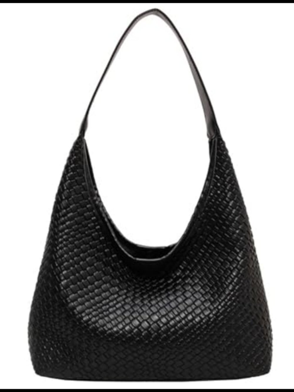 Woven Tote Bag for Women Large Capacity Hobo Shoulder Handbag Vegan PU